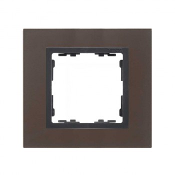 82817-38 Рамка декоративная, 1 пост, Simon 82 Nature, Металл, свинец-графит фото