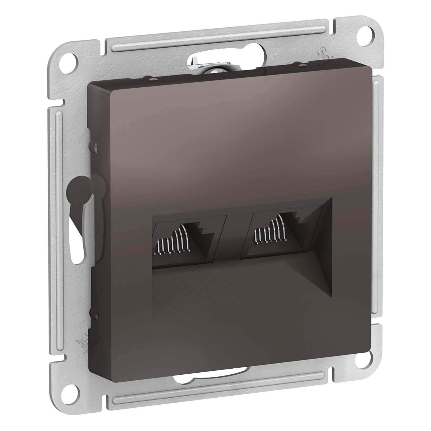 

ATN000685 Atlasdesign Розетка двойная компьютерная RJ45+RJ45, кат.5E, механизм, Мокко Schneider Electric, Atlasdesign ATN000685