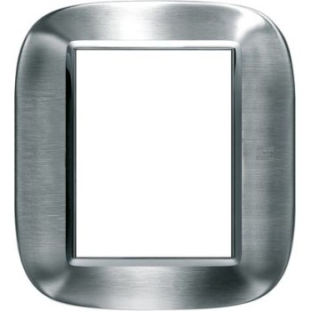 HB4826ACS Рамка Axolute 1 пост, овальной формы Фактурная сталь Alessi. Итальянский стандарт 3+3 модуля Bticino фото