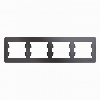 Рамка графит 4-постовая Systeme Electric (Schneider Electric) Glossa GSL001304 фото