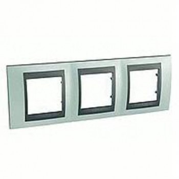Рамка 3-постовая, флюорит/графит Schneider Electric Unica Top MGU66.006.294 фото