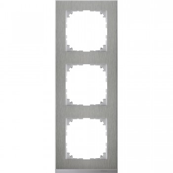 MTN4030-3646 Рамка M-Pure Decor Нержавеющая сталь / Алюминий 3-постовая Merten фото