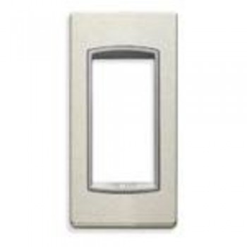 20666.N13 Рамка Eikon Total Look Серебро матовое 1 модуль Vimar фото