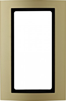 13093016 Рамка с большим вырезом B.3 Золото / Антрацит 2-постовая Berker фото