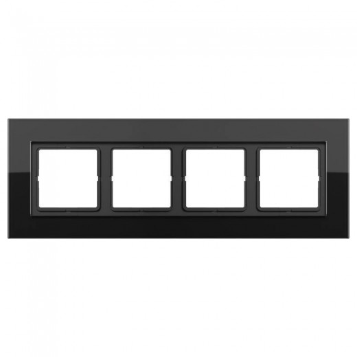 

LSP984GLSW Рамка LS Plus Черное стекло 4-постовая Jung, LS Plus LSP984GLSW