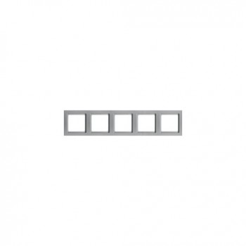 10156094 Рамка Q.3 Алюминий с эффектом бархата 5-постовая Berker фото