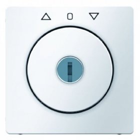 

10836089 Центральная панель с замком к жалюзийному замочному выключателю цвет: полярная белизна, с эффектом бархата ключ вынимается в среднем положении, Q.1 Berker, Q.7 10836089