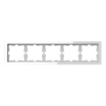 MTN4050-6520 Рамка D-Life Белый кристалл 5-постовая Merten фото