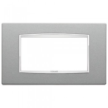 20654.C10 Рамка Eikon Chrome Classica Серебряный металлик 4 модуля Vimar фото