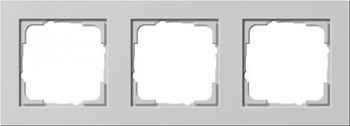 021337 Рамка Gira E2 Серый матовый 3-постовая фото