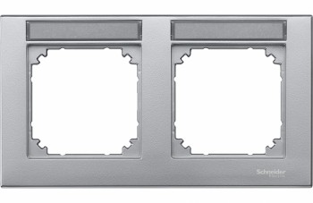 MTN472260 Рамка с полем для надписи M-Plan Алюминий 2-постовая Merten фото