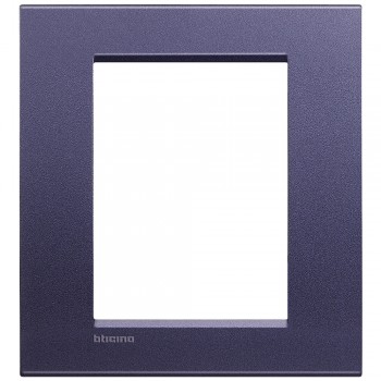 Рамка 3 + 3 модуля, синий шелк Bticino Living Light Квадрат LNA4826CB фото