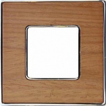 FD01311OCB Рамка Vintage Wood Хром 1-постовая Fede фото