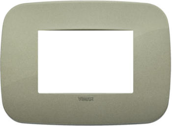 19683.87 Рамка Arke Round Зеленый 3-модульная Vimar фото