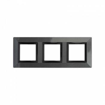 Рамка из металла темно-серая 6 модулей DKC Avanti 4403856 фото