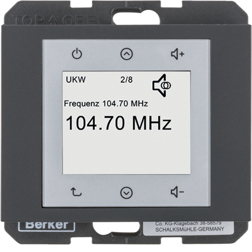 

28847006 RADIO TOUCH, K.5, цвет: антрацитовый Berker, K.1 28847006