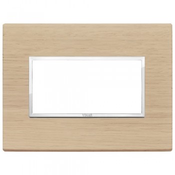 21654.32 Рамка Eikon Evo Беленый дуб 4 модуля Vimar фото