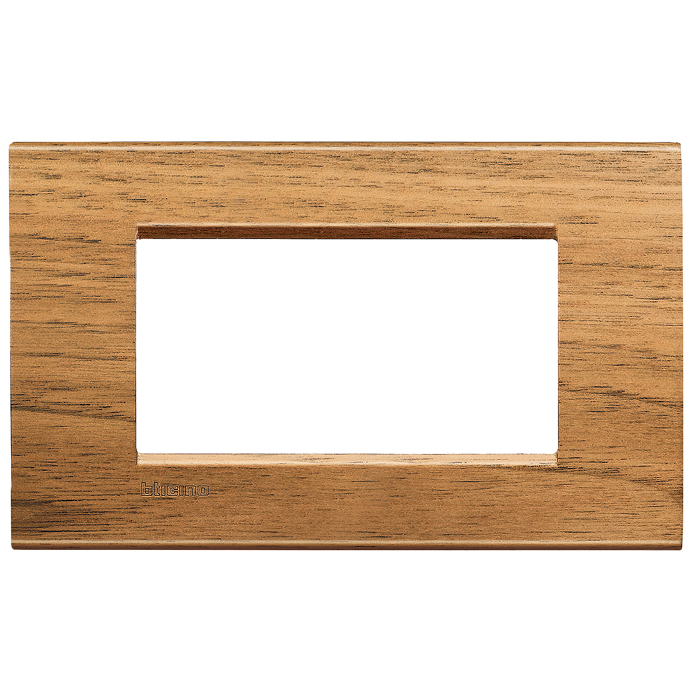 

LNA4804LNC Рамка LivingLight Квадрат Европейский орех 4 модуля Bticino, LivingLight Квадрат LNA4804LNC