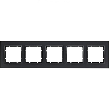 10156626 Рамка B.7 Антрацит 5-постовая Berker фото