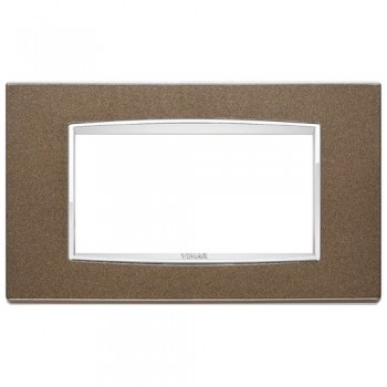 20654.C11 Рамка Eikon Chrome Classica Сиена металлик 4 модуля Vimar фото