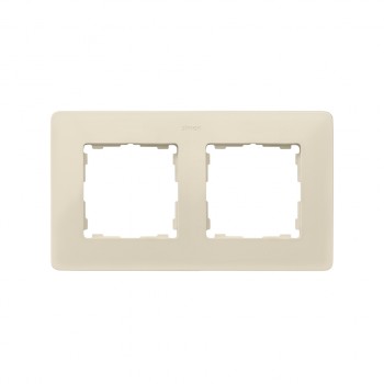 8200620-031 Рамка декоративная, 2 поста, Simon 82 Detail Original, слоновая кость-тростниковый сахар фото
