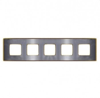 FD01435CBOB Рамка Belle Epoque Metal Bright chrome / Bright gold 5-постовая гор/верт. Fede фото