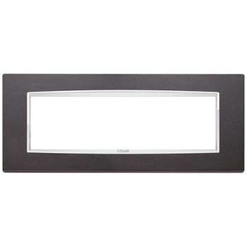 20657.C15 Рамка Eikon Chrome Classica Антрацит матовый 7 модулей Vimar фото