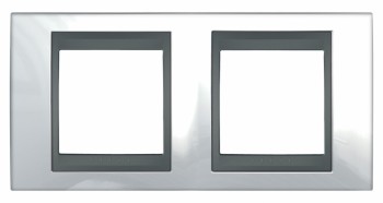 MGU66.004.292 Рамка Unica Top Нордик / Графит 2-постовая Schneider Electric фото