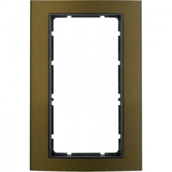 13093001 Рамка с большим вырезом B.3 Коричневый / Антрацит 2-постовая Berker фото