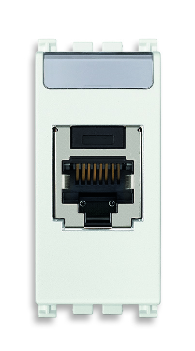 

19340.2.B Розетка rj45 panduit cat 5e ftp t568a/b, белая Vimar Arke, Arke Round 19340.2.B