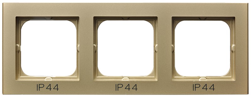 

RH-3R/39 Рамка Ospel Sonata Шампанский золотой 3-постовая для выключателя IP-44, RH-3R/39