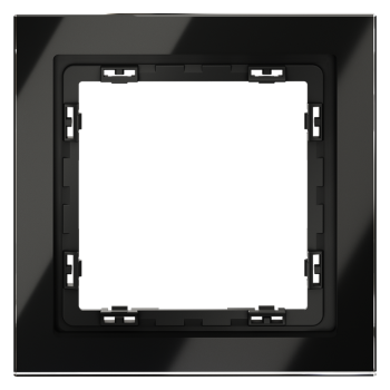 Рамка на 1 пост, черный,стекло Voltum S70 VLS110108 фото