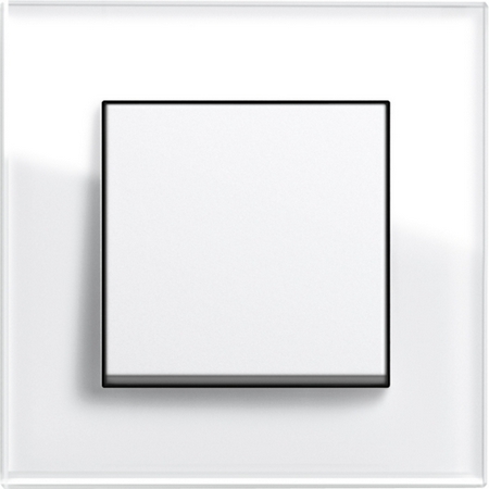 021112 Рамка Esprit Белое стекло 1-постовая Gira фото