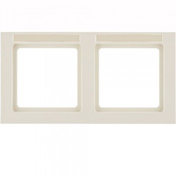 10226092 Рамка с полем для надписей Q.3 Белый с эффектом бархата 2-постовая Berker фото