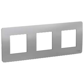 NU200630 Рамка Unica Studio Алюминий 3-постовая Schneider Electric фото