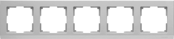 W0051806 Рамка на 5 постов (серебряный) Stark Werkel a050907 фото