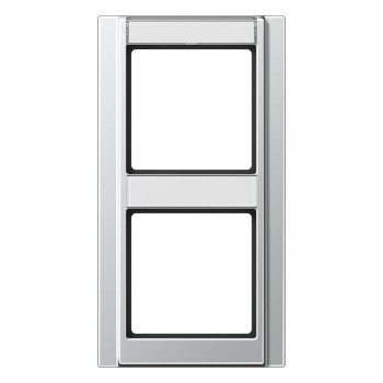 A582NAAL Рамка с шильдиком A 500 Алюминий 2-постовая вертикальная Jung фото