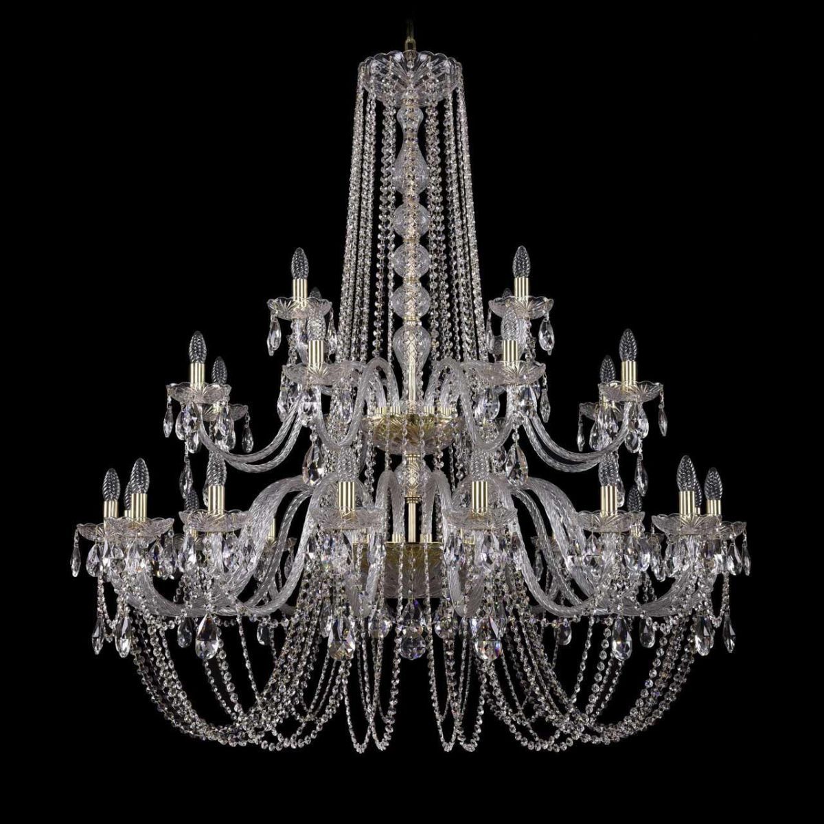 

Подвесная люстра Bohemia Ivele 1402/16+8+4/460/2d/G, Золотой, 1402 Gold 1402/16+8+4/460/2d/G