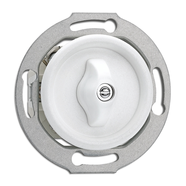 

186885 Поворотный выключатель Duroplast 10A, AC DC 250V Duroplast центральная вставка и ручка. Безвинтовые зажимы. Выключатель на 2 цепи (двухклавишный) THPG, Duroplast 186885
