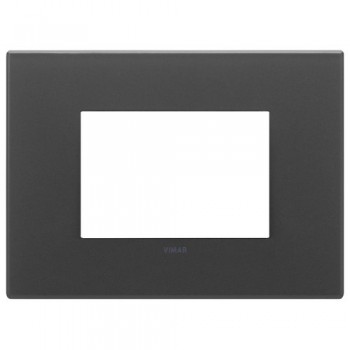 22653.73 Рамка Eikon EXE Черный матовый 3-модульная Vimar фото