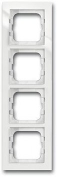 Рамка для монтажа заподлицо, 4-постовая, белый ABB Axcent 1724-284/11 фото
