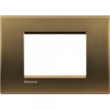 LNA4803BZ Рамка LivingLight Квадрат Бронза 3 модуля Bticino фото
