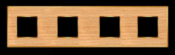 

FD01314OOB Рамка Vintage Wood OAK / bright gold 4-постовая Fede, Vintage Wood FD01314OOB