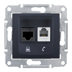 

SDN5200170 Телеф.+компьют. розетка, графит Schneider Electric, Sedna SDN5200170