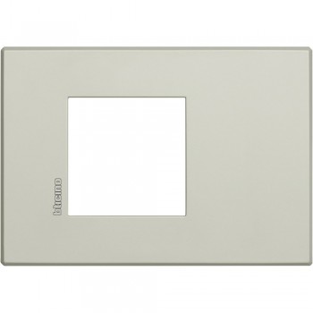 HW4819SB Рамка 1 пост AIR, прямоугольная форма. СОФТ. Цвет Песчаник. Немецкий/Итальянский стандарт, 2 модуля. Bticino AXOLUTE фото