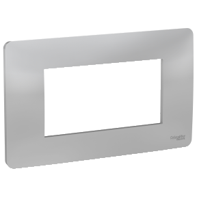 NU210430 Рамка Unica Modular Алюминий 4-модульная-постовая Schneider Electric фото