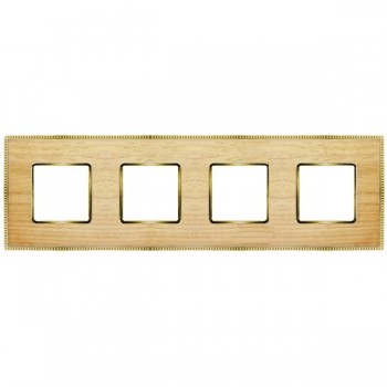 FD01454OOB Рамка Belle Epoque Wood OAK / bright gold 4-постовая гор/верт. Fede фото