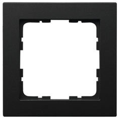 Рамка черный матовый (soft touch) 1-постовая Jasmart G-Classic G1001PB фото