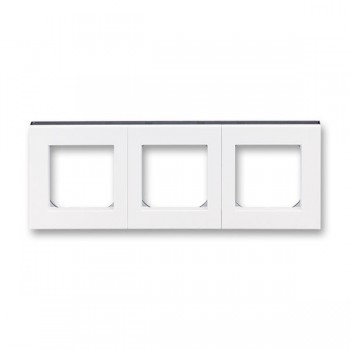Рамка 3-постовая, дымчатый черный белый ABB Levit 3901H-A05030 62W (2CHH015030A6062) фото