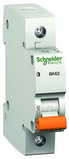 

11204 Автоматический выключатель ва63 1п 20A C 4,5 ка, болгария/италия , Schneider Electric, Домовой 11204